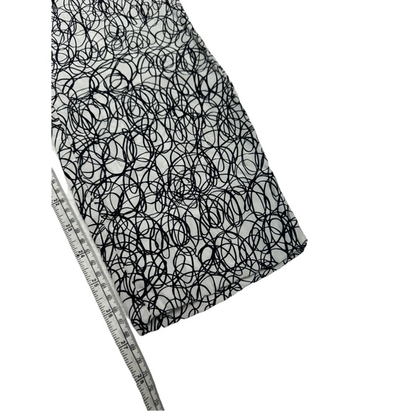 Diane Von Furstenberg BENNETT Silk Printed Pant Scribble Maze Size 4 - Picture 7 of 8